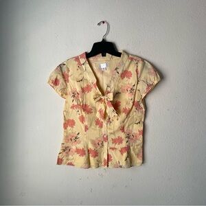 Floral Yellow Blouse